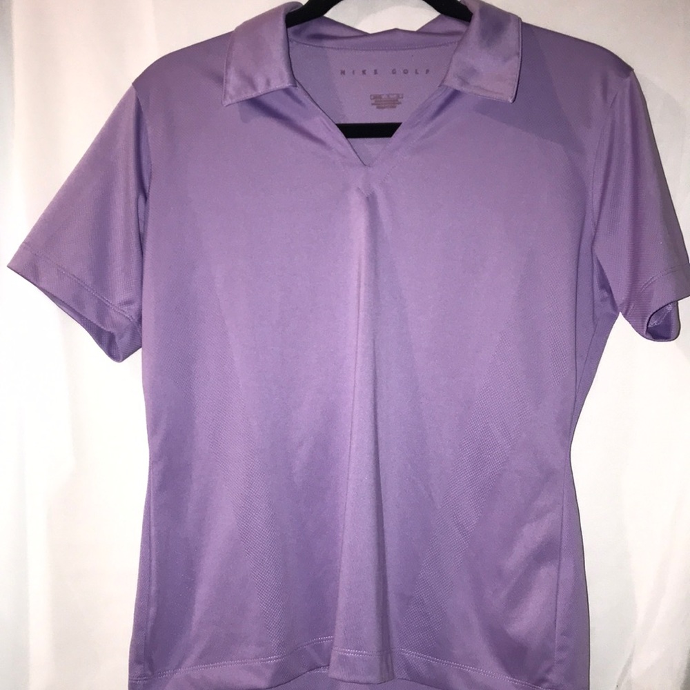 Women’s purple Nike golf polo shirt